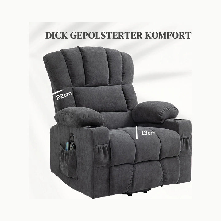 Seniorensessel mit Massagefunktion und Wärme | Montaro Komfort | RehaComfort RehaComfort