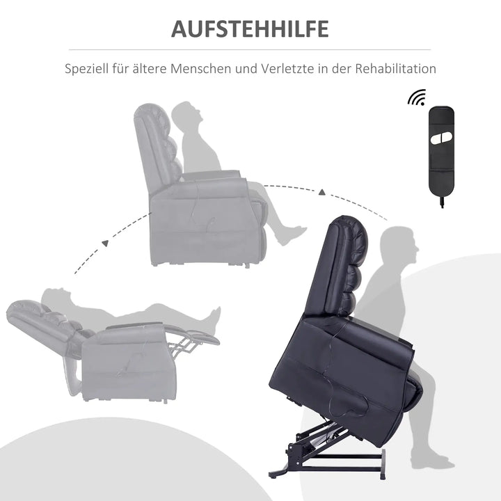 RehaComfort Aufstehsessel Corvino mit Massage und Wärme RehaComfort
