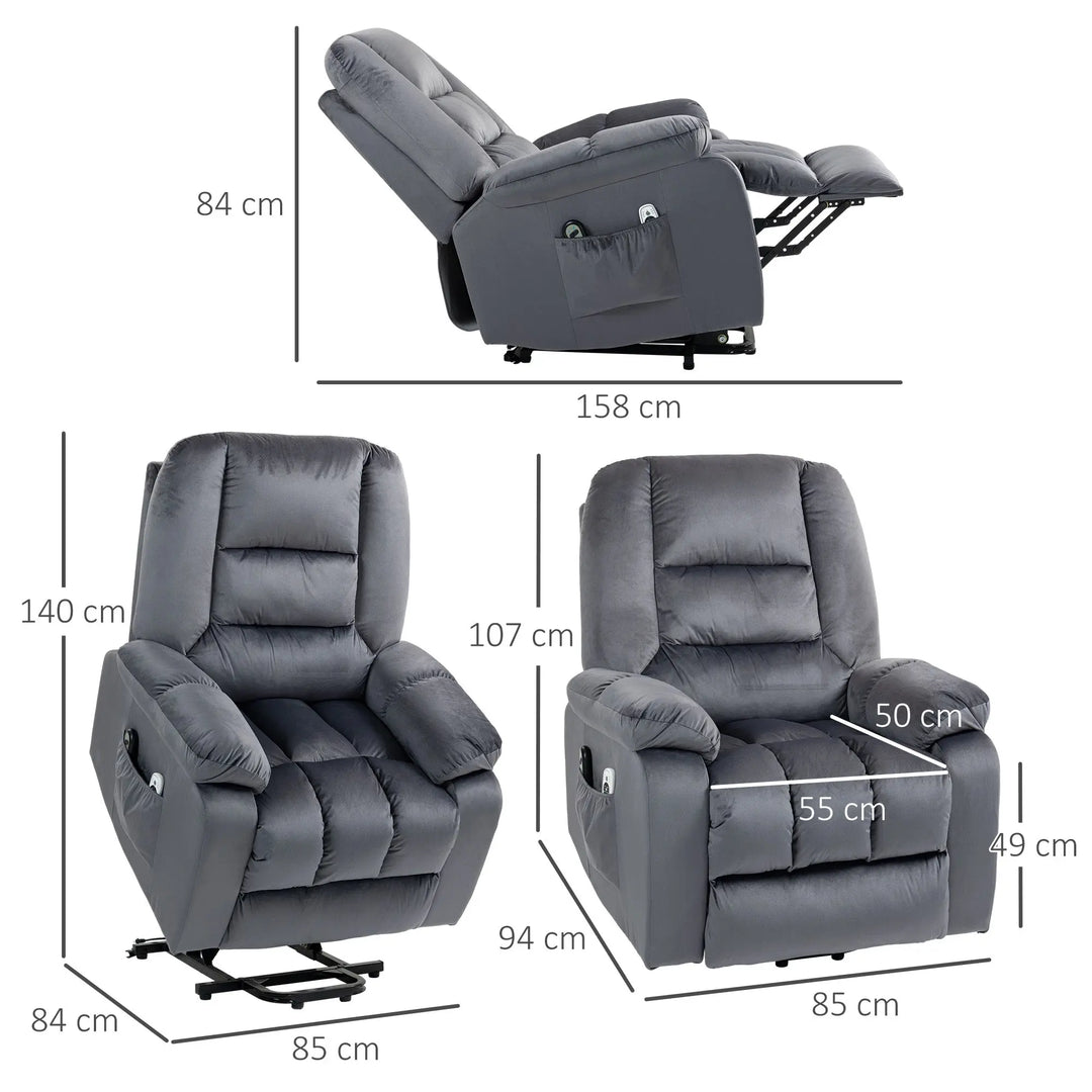 RehaComfort Aufstehsessel Tavaro Premium mit Massage und Wärme RehaComfort