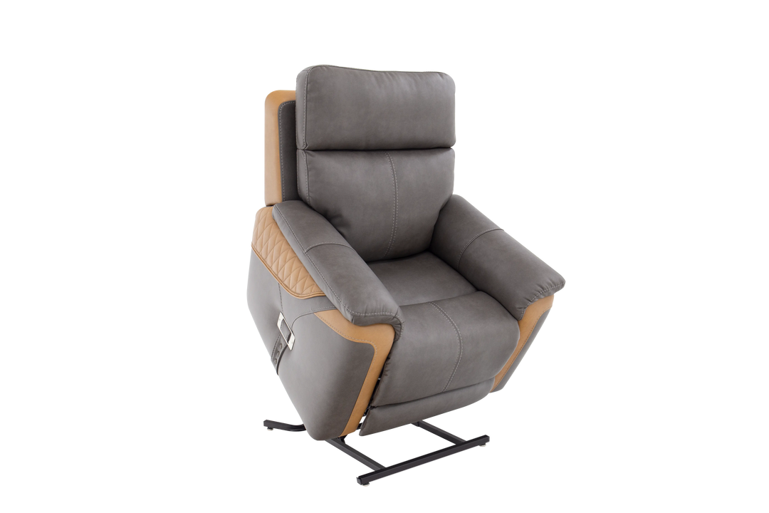 Aufstehsessel Rise in Stoff Smoke & Saddle Pride Mobility