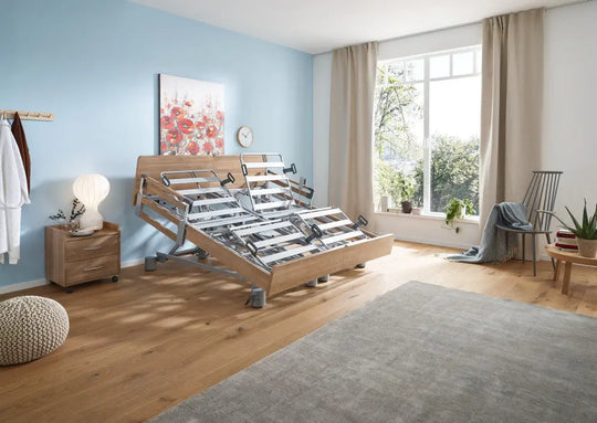 Burmeier Regia Pflegedoppelbett mit Holzdekor Burmeier