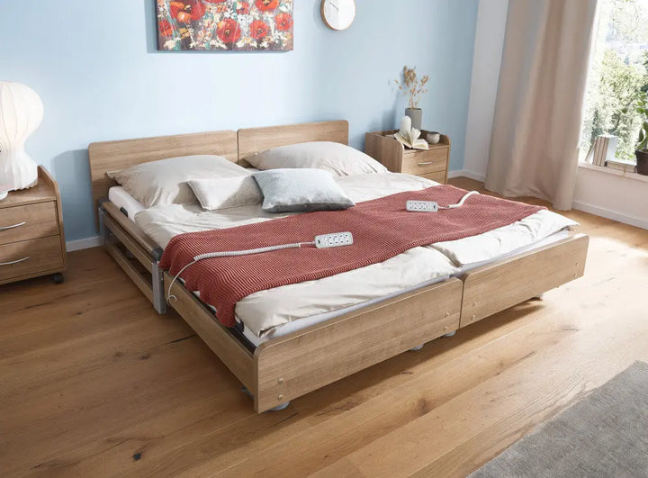 Burmeier Regia Pflegedoppelbett mit Holzdekor Burmeier