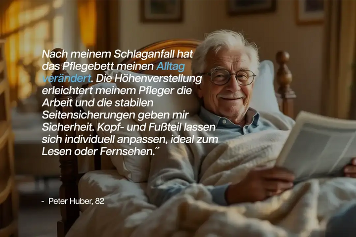 Burmeier Regia Pflegedoppelbett mit Holzdekor Burmeier