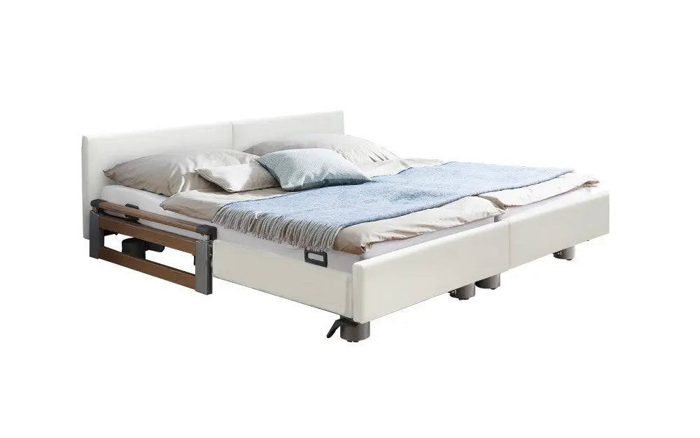 Burmeier Regia Pflegedoppelbett mit Stoff-/Kunstlederbezug Burmeier