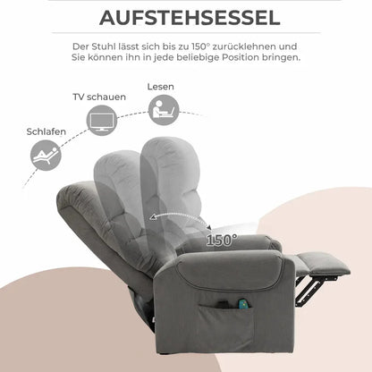 Seniorensessel elektrisch verstellbar | Lirento | mit Massage und Wärme | RehaComfort RehaComfort