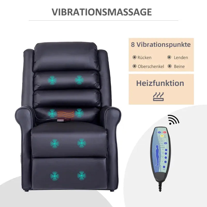 RehaComfort Aufstehsessel Corvino mit Massage und Wärme RehaComfort