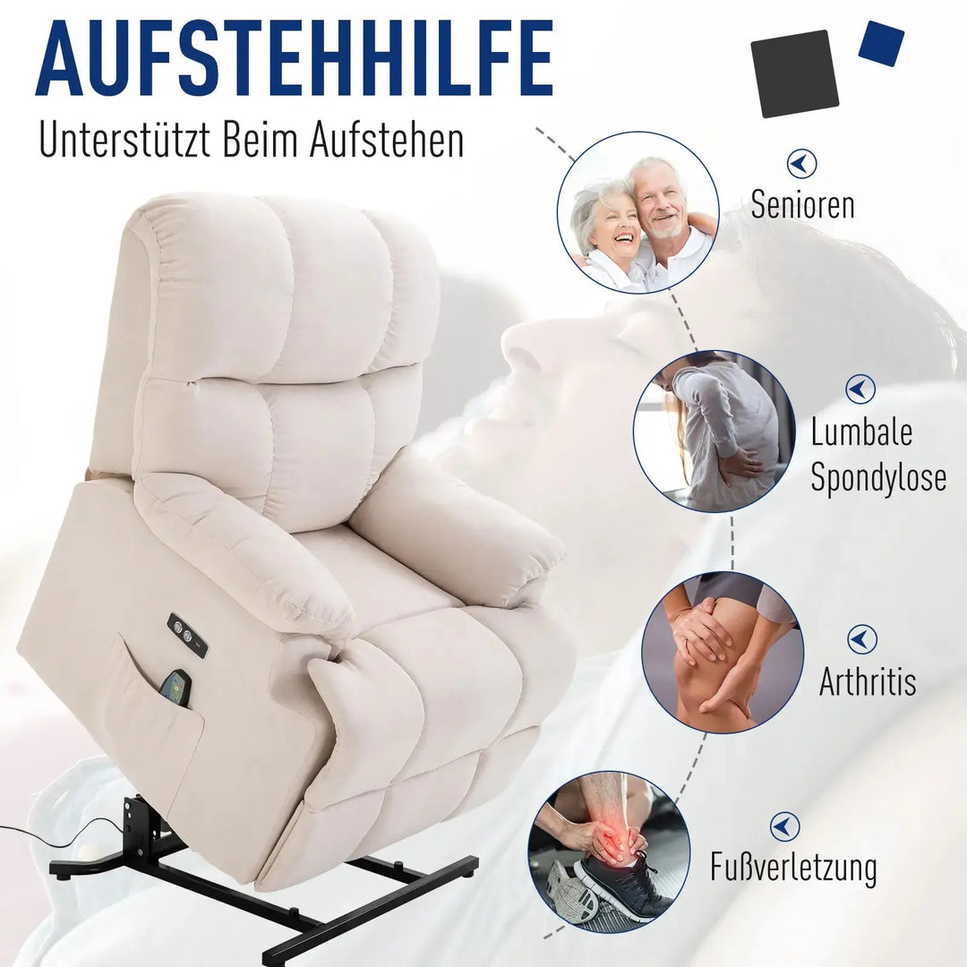 RehaComfort Aufstehsessel Alviero mit Massage und Wärme RehaComfort