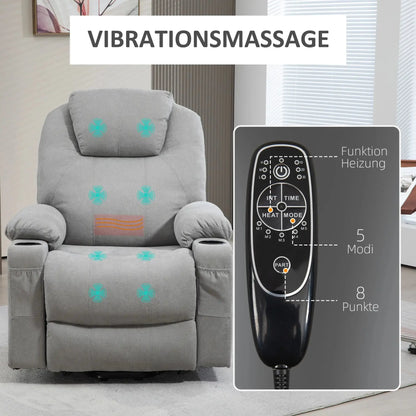 Massagesessel mit Aufstehhilfe elektrisch | mit Massage und Wärme | Sorano | RehaComfort RehaComfort