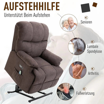 RehaComfort Aufstehsessel Alviero mit Massage und Wärme RehaComfort