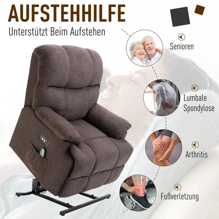 RehaComfort Aufstehsessel Alviero mit Massage und Wärme RehaComfort